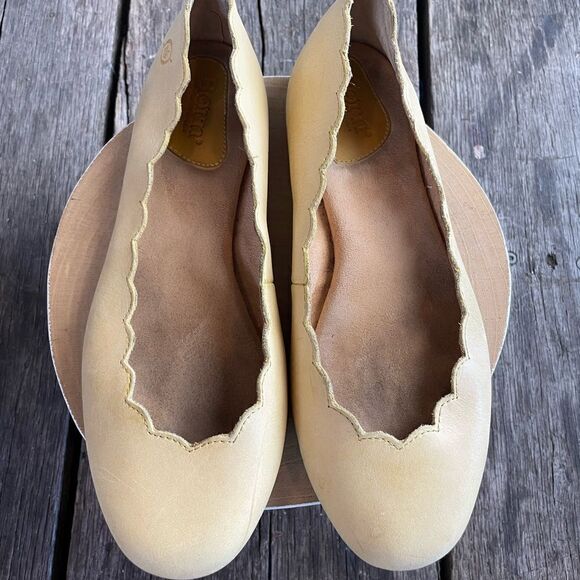 Born Yellow Leather Slip On Flats Size 8M EUC - Picture 3 of 7